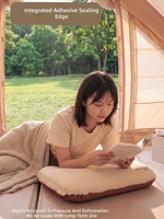Oreiller de camping auto-gonflant portable, doux et confortable, pour la randonnée, le camping, les pique-niques et les voyages en voiture