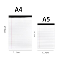 Vente en gros de livre papier couleur ligne horizontale simple 5*8 pouces carnet transfrontalier portable auto-adhésif pour mémos plans et notes