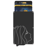 Porte-cartes de visite personnalisé Kaisca avec blocage RFID antivol - Design en aluminium - Taille 6 pouces - Utilisation pour cartes de crédit