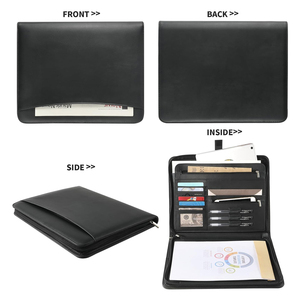 Tùy chỉnh thư mục A4 kích thước đa chức năng tài liệu túi hội nghị Văn phòng Chủ bút PU da danh mục đầu tư kinh doanh - Product Image 3