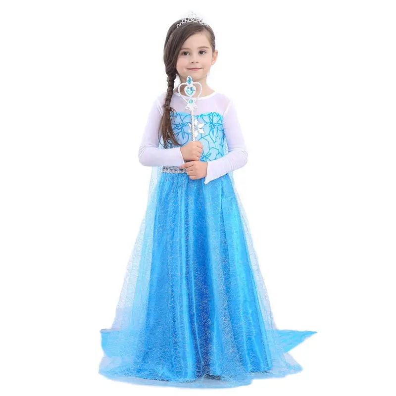 Mädchen Prinzessin Kleid Königin Kostüm Cosplay Dress Up mit Zubehör