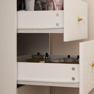 Table de maquillage de luxe moderne pour chambre à coucher avec <span class=keywords><strong>miroir</strong></span> LED et tiroir lumineux, <span class=keywords><strong>coiffeuse</strong></span> pour chambre - Product Image 4