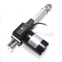 Aktuator Linear Elektrik Torsi Tinggi 12V/24V DC untuk Mobil Listrik, Peralatan Rumah Tangga, Kipas, Kit Konversi, Panjang Langkah 100-400mm