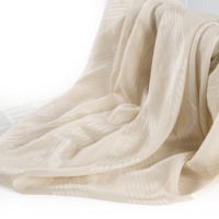 Foulard pour enfants en tissu jacquard polyester chiffon fil argenté B9, élégant, fluide, infroissable et respirant
