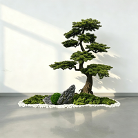 Langlebiger Künstlicher Bonsai-Kiefernbaum aus Kunststoff, 150 cm Hoch mit Topf für Heim-, Schlafzimmer- und Bürodekoration