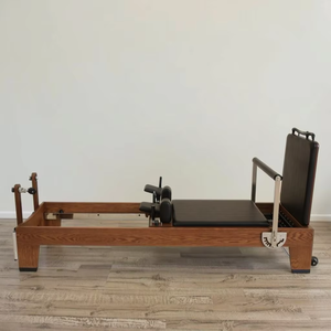 Walunt Roble Madera <span class=keywords><strong>Pilates</strong></span> Reformer Máquina para Estudio y Gimnasio en Casa Equipo de Ejercicio - Product Image 1