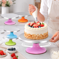Kuchen-Drehteller für Kuchenformen und Backzubehör 360° °   Drehbarer Aluminium-Kuchenständer mit Stabiler Rutschfester Basis
