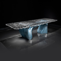 Table basse en cristal Ice-Feel, style matinale lueur d'aube, mobilier de salon de luxe pour maisons modernes et villas de prestige