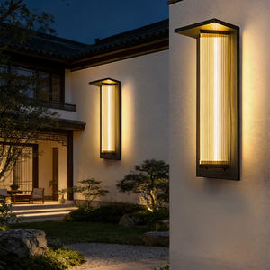 โคมไฟติดผนังภายนอกกันน้ำระดับ IP65 สำหรับประตูวิลล่า ระเบียง แสงสีขาวอบอุ่น 3000K โคมไฟติดผนังแบบโมเดิร์น COB - Product Image 1