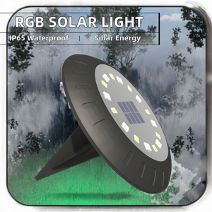 INCX ABS LED <strong>Solar</strong> Ground <strong>Lights</strong> IP65 Waterproof Cold White Modern 16 Pack Outdoor Garden Landscape Patio Pathway Lawn <strong>Deck</strong> - Product Image 1