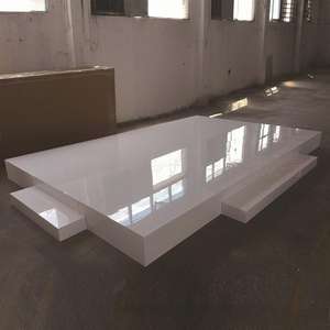 Accesorios de suelo de madera blanca de estilo Vintage de alta calidad, forma cuadrada para el hogar, Hotel, boda, salón de banquetes, escenario de eventos - Product Image 3