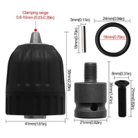 Portabrocas sin llave de 0.8-10 mm, adaptador de broca de rosca, juego de cabezales de conversión para taladro eléctrico