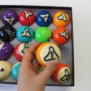 Jassinry Dernières boules de <span class=keywords><strong>billard</strong></span> de 57.25mm Design triangulaire 16 pièces ensemble complet de boules de <span class=keywords><strong>billard</strong></span> boules de <span class=keywords><strong>billard</strong></span> américaines en résine - Product Image 6