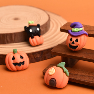 Cabujones de resina de calabazas y fantasmas de Halloween para la creación de joyas DIY y decoración de horquillas - Product Image 5