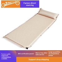 Matelas gonflable portable 192 cm en polyester, lit d'air à gonflage automatique, tapis de couchage pour la maison, le camping et l'extérieur