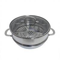 Juego de Utensilios de Cocina de Acero Inoxidable Triple de Alta Calidad, Antiadherente, con Doble Grabado, Wok de 28 CM con Vaporera y Tapa de Vidrio