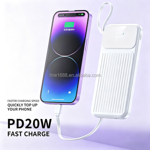 OEM/<span class=keywords><strong>DOM</strong></span> Nouveau modèle PD22.5W Charge rapide 10000mAh avec charge rapide intégrée Double ligne Affichage numérique LED Banque d'alimentation mobile - Product Image 5