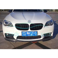 Grilles de calandre de voiture aspect fibre de carbone en plastique ABS, double ligne M3, vente en gros d'usine pour BMW Série 5 F10 2011-2017