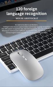 Souris vocale intelligente IA sans fil 2.4G BT rechargeable portable ergonomique pour bureau, saisie vocale et traduction – Vente directe usine - Product Image 3