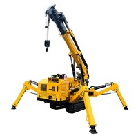 Grue araignée mobile à chenilles en caoutchouc télescopique de 8 tonnes avec télécommande pour toiture légère