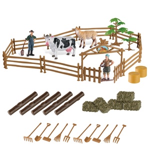 Ensemble de jeu de <span class=keywords><strong>tracteur</strong></span> agricole 45 pièces 3902, figurines d'animaux de ferme, clôtures, camion de fermier pour enfants - Product Image 4