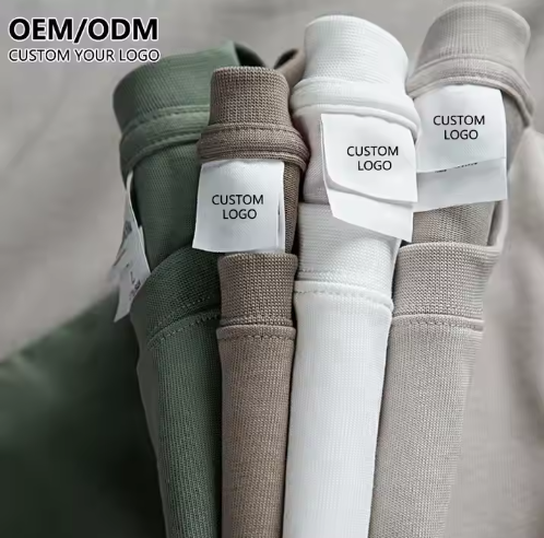 Dropshipping Custom Mens Fashion Drop Shoulder Oversized Tshirt Premium Heavyweight 100% Cotton Embroidery t Shirt
