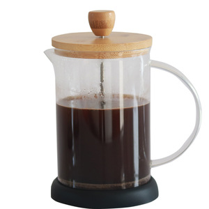 <span class=keywords><strong>Cafetera</strong></span> Francesa con Tapa de Bambú Transparente y Émbolo de Acero Inoxidable para Café Espresso y Té - Product Image 6