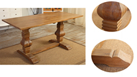 Ensemble de table à manger en chêne massif de style italien moderne, meubles rustiques en métal vieilli pour la maison, banquet, restaurant, pour le dîner
