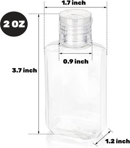 Botella de Plástico Transparente de 400 ml, Botella de PET Vacía para Loción, Champú o Tónico, con Tapa Abatible - Product Image 2