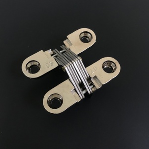 Modern Invisible Steel Cross Hinge for Narrow Side Panels for Furniture <b>Doors</b> Cabinets Kitchens Living Rooms Schools <b>Door</b> Hinge - Product Image 2