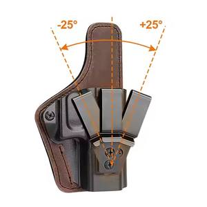 ซองพกพาแบบซ่อน IWB <span class=keywords><strong>Kydex</strong></span> สำหรับมือขวา ทำจากนีโอพรีนผสมหนัง ใช้ได้กับปืน G19/19x 44/45 23/32 - Product Image 5