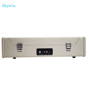 Tourne-disque portable Skywin 3 vitesses avec port USB et haut-parleur intégré pour lecture de vinyle - Product Image 2