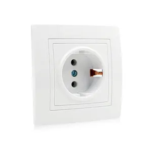 China Produce European Standard Sockets And Switches Single 16A Schuko Electrical Socket Outlet