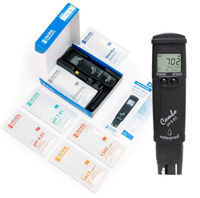 Bon prix en stock, testeur de pH/Conductivité/TDS HANNA HI98129 à faible plage avec une précision de 0,05pH/0,01pH, autonomie de la batterie de 100h