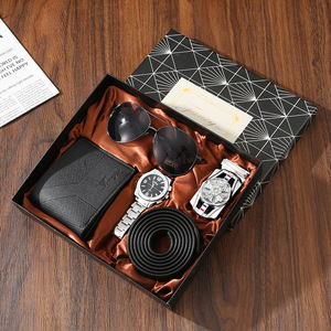 Bộ hộp quà tặng nam cao cấp: kính râm, đồng hồ, ví, thắt lưng, Khuy măng sét, vòng đeo tay & bút cho quà tặng kinh doanh ưu tú - Product Image 6