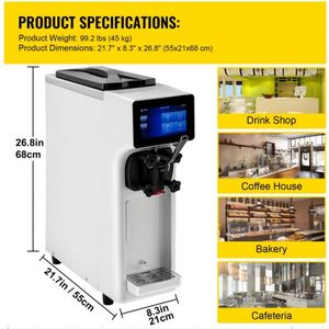 Sihao เครื่องทำไอศกรีม10-20L/ชม. เครื่องทำไอศครีมแบบใช้ง่าย1000W - Product Image 6