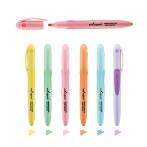 Nouveau design, <span class=keywords><strong>couleur</strong></span> <span class=keywords><strong>pastel</strong></span>, <span class=keywords><strong>surligneur</strong></span> de style stylo marqueur à 12 couleurs avec poignée en caoutchouc, lot - Product Image 1