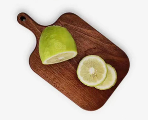 Venta caliente sólido al por mayor nueva seguridad alimentaria de doble cara carne de pescado corte de verduras queso ébano tabla de cortar de madera con mango - Product Image 3