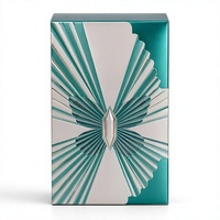 Boîte à parfum pliable personnalisée à ouverture latérale, en papier souple, avec couvercle découpé, gaufrage 3D et impression offset, écologique