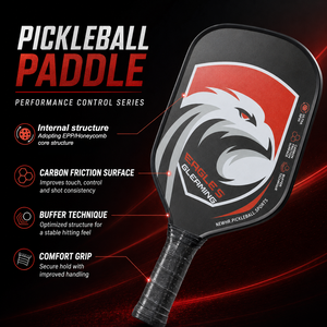 Raquette de pickleball en fibre de carbone T700, durable, imperméable, surface rugueuse, thermoformée, noyau en polymère de 16 mm, légère, homologuée USAPA - Product Image 4