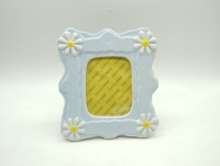 Cadre photo en céramique personnalisé avec impression en relief, forme irrégulière pour utilisation sur table, cadre photo en porcelaine pour décoration intérieure