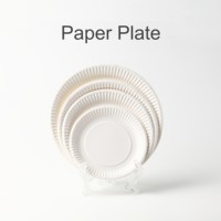 Assiettes en papier blanches jetables écologiques en gros, 100 % biodégradables, 6-10 pouces, compostables, rondes, directement de l'usine