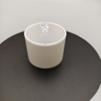 Pot de rangement rond en acrylique blanc moderne, récipient décoratif multifonctionnel avec poignée supérieure
