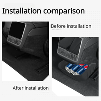 Boîte de rangement en gel de silicone écologique pour le plancher arrière du Tesla Model 3 2023 (version améliorée) – Poubelle de voiture facile à installer