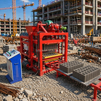 Machine de formage de blocs de béton entièrement automatique pour blocs agglomérés 4-25, pour sols et murs de stades.