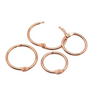 YIWANG Anillos de encuadernación de oro rosa Anillos de encuadernación de hojas sueltas de oficina de galvanoplastia de hierro - Product Image 2