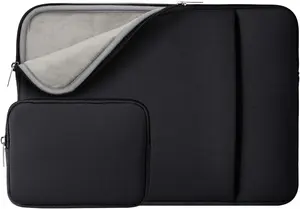 Оптовая продажа полиэфирная нейлоновая сумка для ноутбука с карманом на молнии и пеной внутри 11 13 14 15,6 17 дюймов чехол для ноутбука
