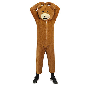 Costume de mascotte ours en peluche pour adulte, unisexe, intégral, avec étiquette et marqueurs pour événements et promotions - Product Image 3