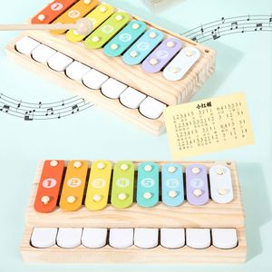 Jouets musicaux en bois naturel pour enfants, clavier en bois, jouet musical, piano pour bébé, xylophone - Product Image 2