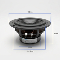 Haut-parleur de milieu de gamme ou de basses moyennes en aluminium Samtronic de 5,25 pouces avec tweeter AMT et kit de crossovers pour enceinte bibliothèque